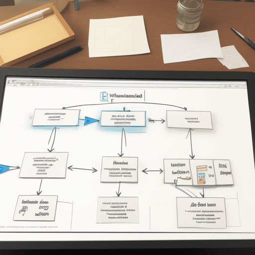 AI generated: a hand made business process model