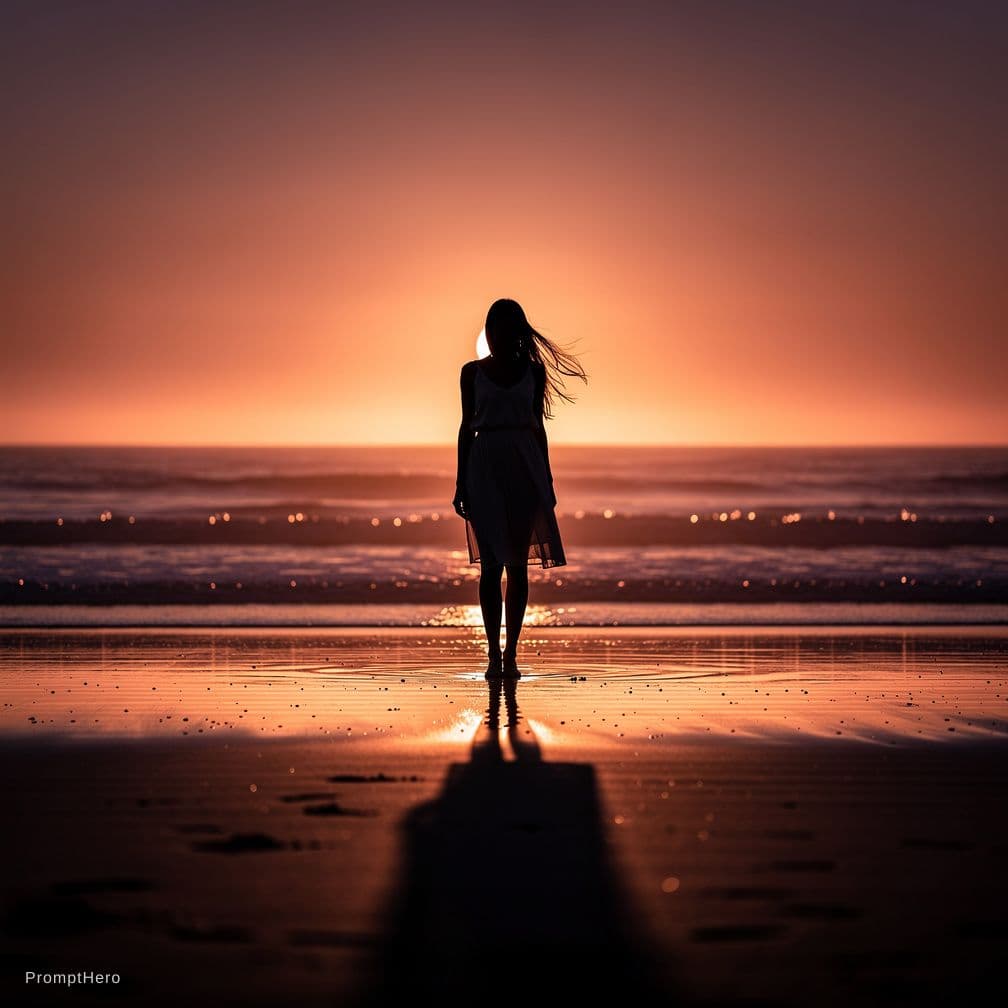 AI generated: Naked girl in a beach