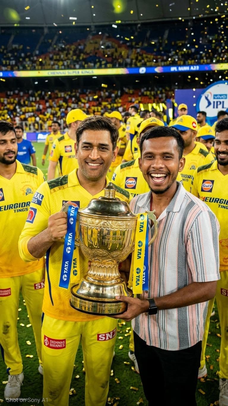 AI generated: Lifting trophy with msd csk 