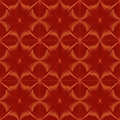 AI generated: red seamless pattern, symmetrical 