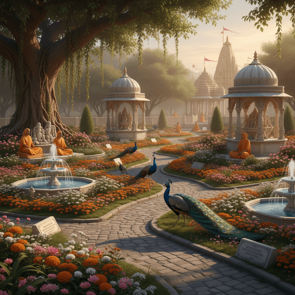 AI generated: beautiful vrindavan garden