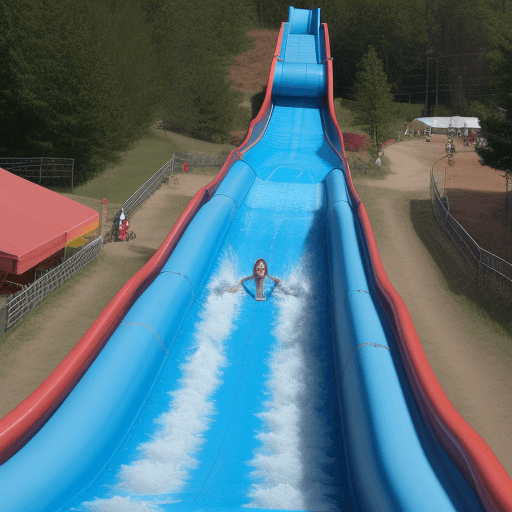 AI generated: Water slide in hell