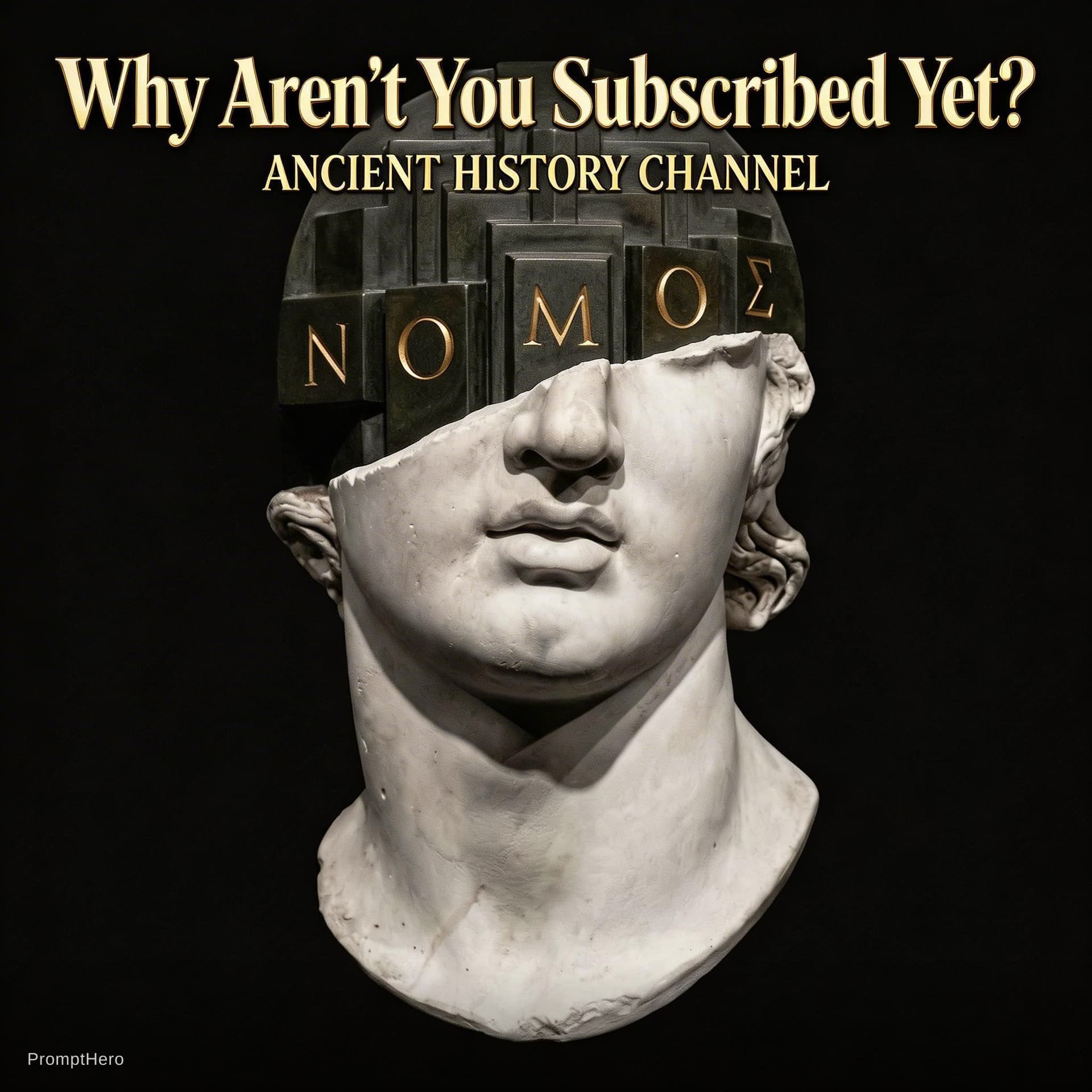 AI generated: Make a you tube banner: Title: Why Aren't You Subsribe Yet? Make it history like channel
