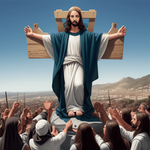 AI generated: dibujame a jesucristo en la cruz

