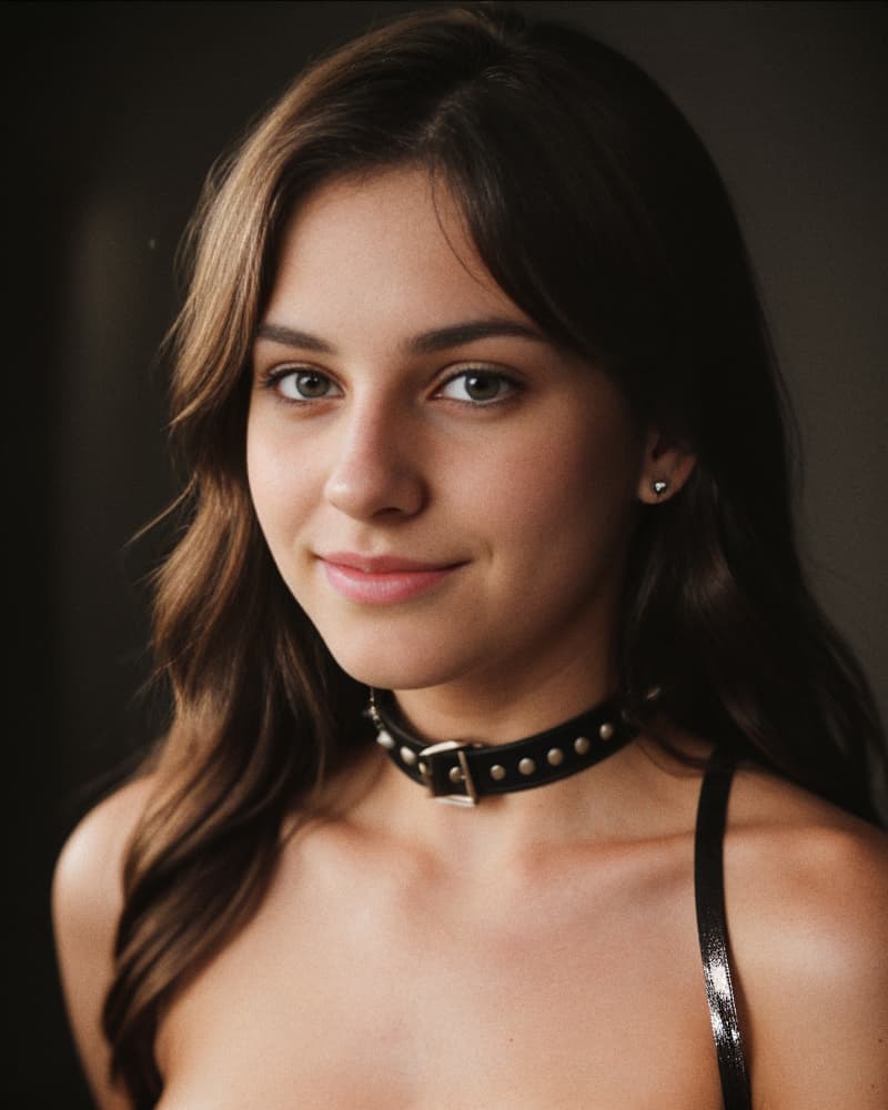 AI generated: An (18:1.3) year old  innocent looking (woman:1.1) with (dark:1.2) wavy hair is totally (naked:1.1) ...