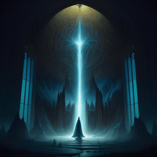 AI generated: a comics rendition inspired by the fantasy artist Neil Gaiman, showcasing the majestic gates of heav...