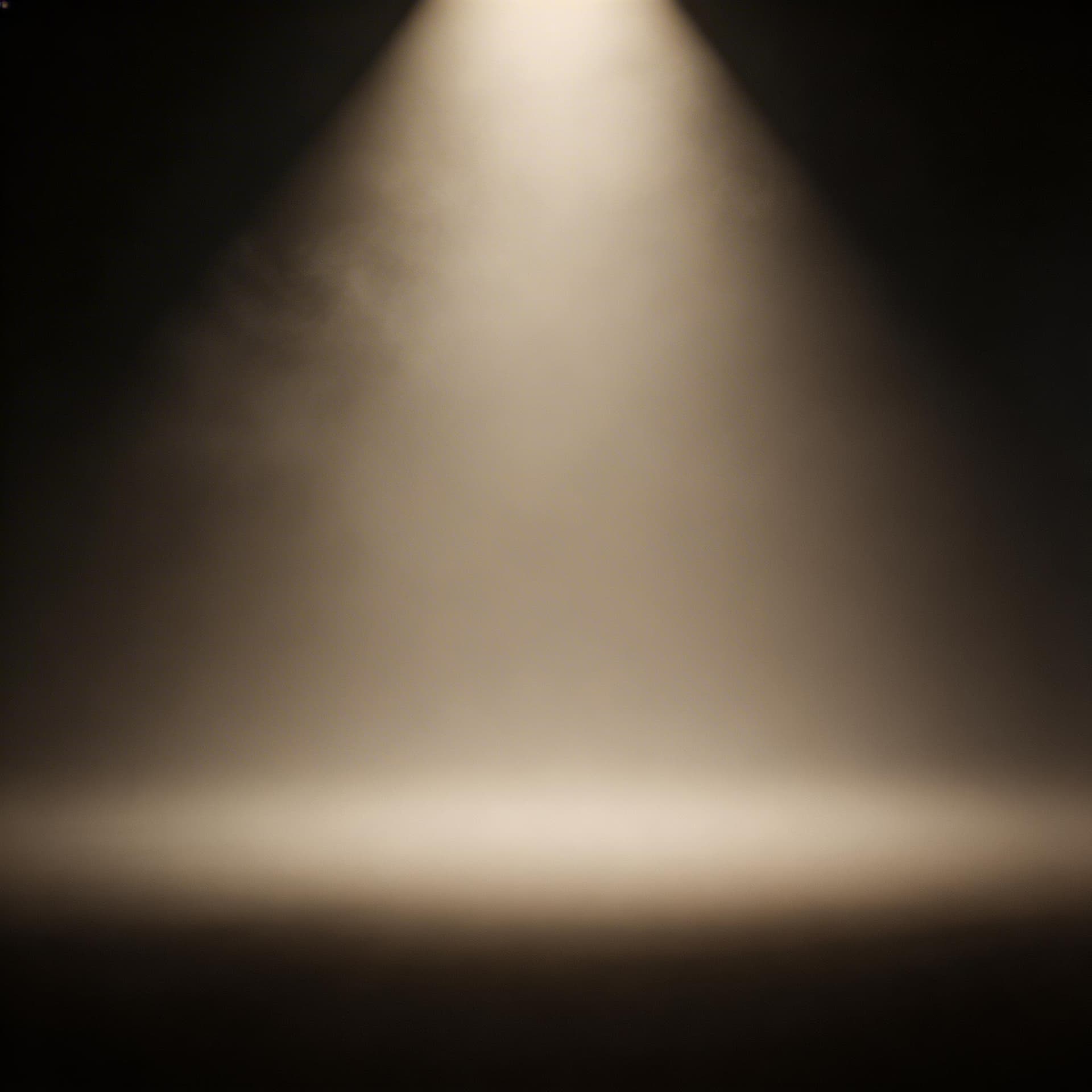 AI generated: dark cinematic background, soft spotlight from above, subtle fog atmosphere, deep shadows around edg...