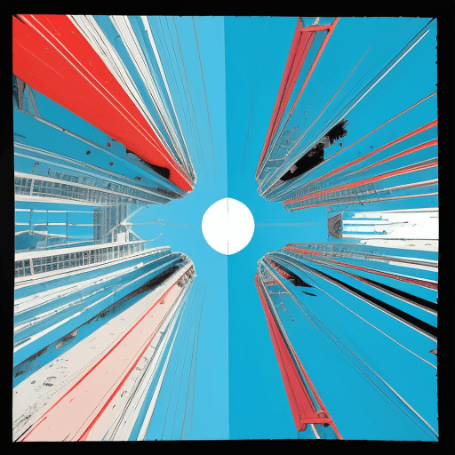 AI generated: summer in folly beach south Carolina. Extreme blue skies. Presented in abstract neo-Dadaists pop art...