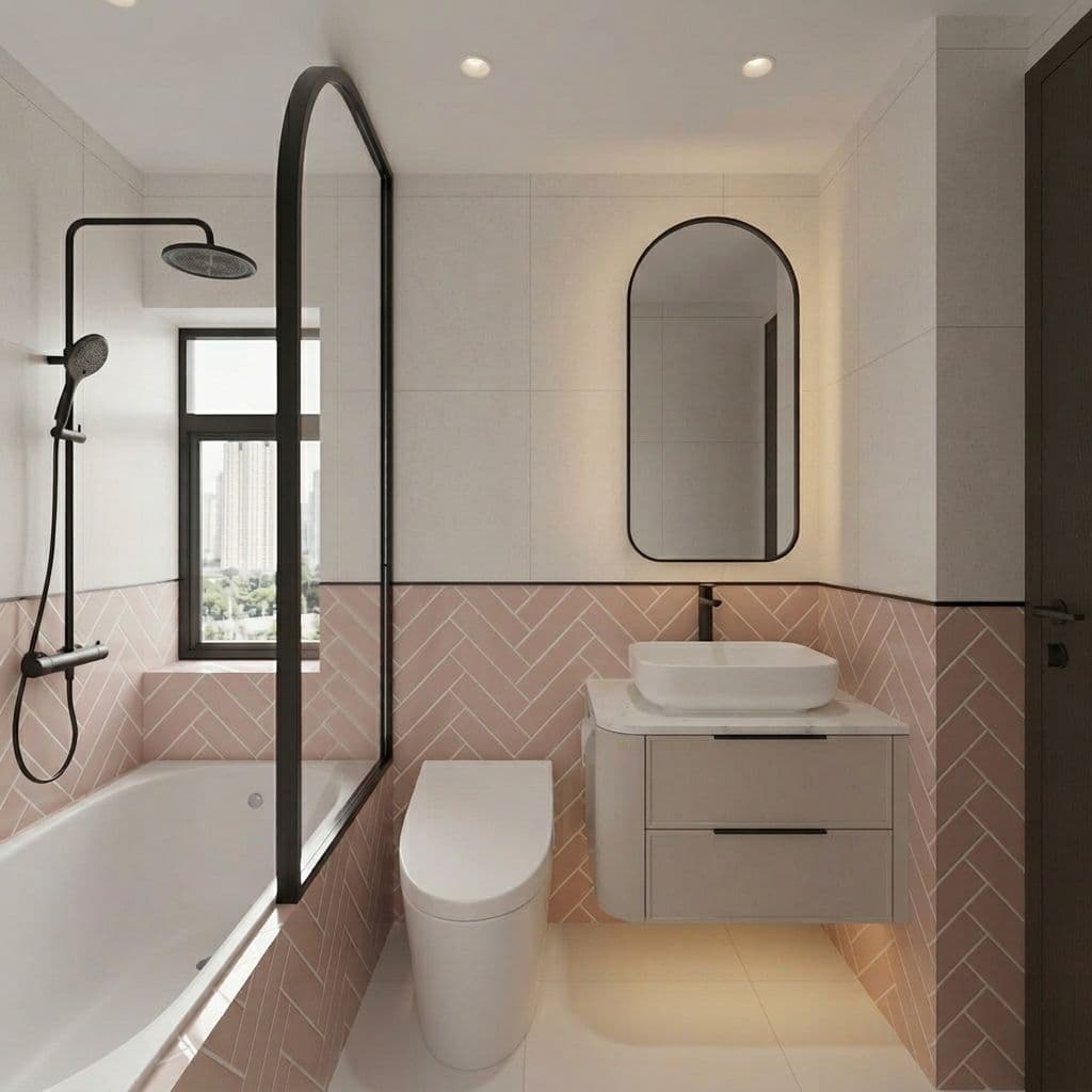 AI generated: change the colour of the cabinet to colour #D9CFC7
