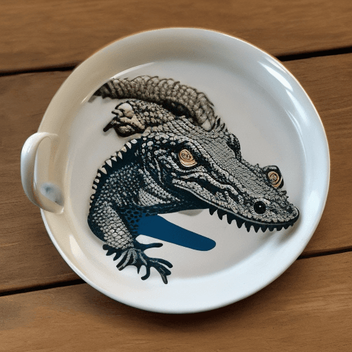AI generated: taza de cafe
dentro de la taza un caiman

