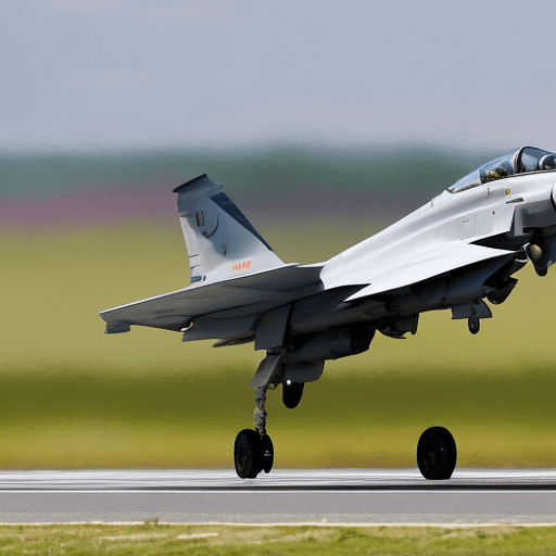 AI generated: Eurofighter Typhoon on a modern runway