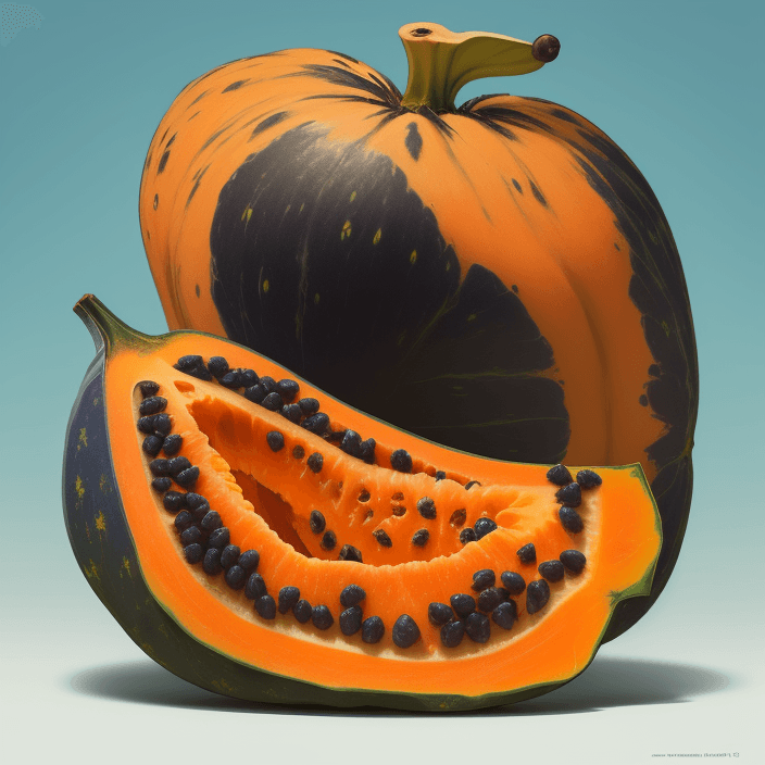 AI generated: A happy cartoon Papaya Fruit, Pixar Style, perfect composition, 8k artistic photography, photorealis...