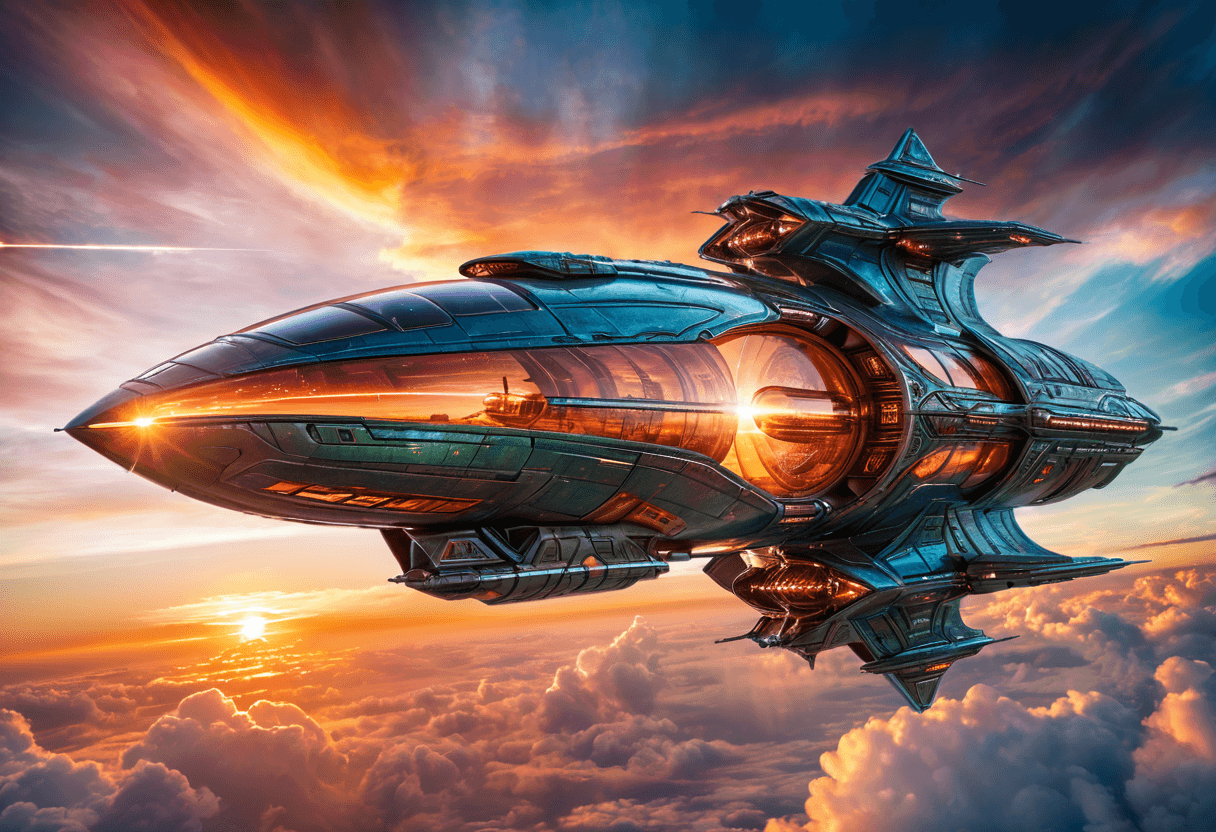 AI generated: (by Dave Dorman:0.7) and (Eddie Del Rio:0.8) , horror art, (photo of futuristic spaceship in the sky...