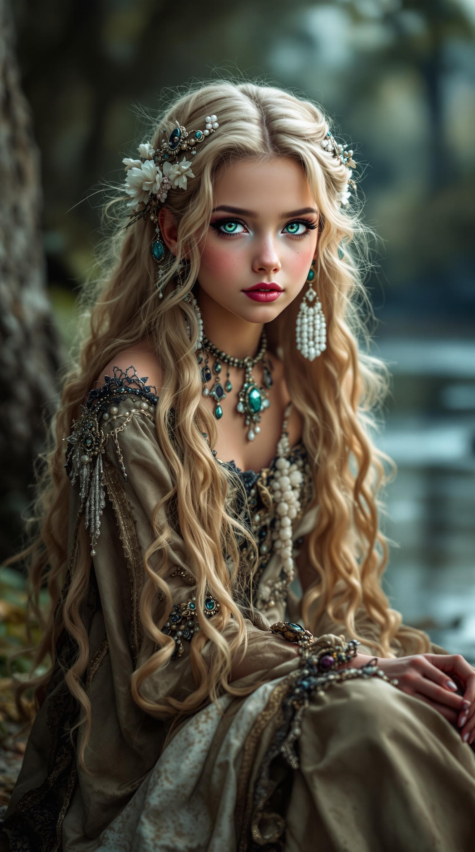 AI generated: a professional photo of a exceptionally of the most beautiful girl in the world, Transylvanian gypsy...