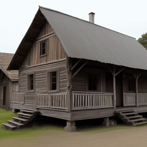 AI generated: old wooden house