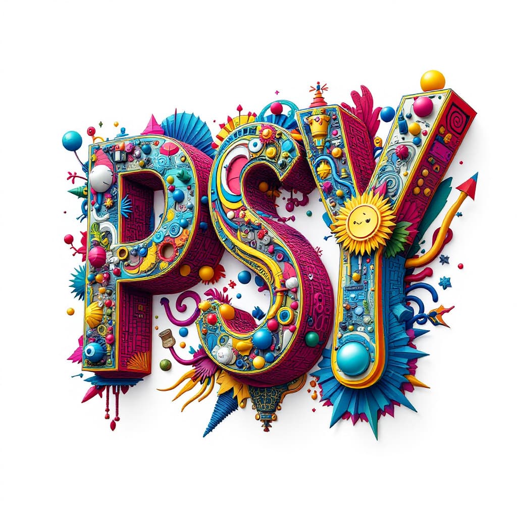 AI generated: the letter psy decorated in a complex 3 D deconstructivist style withbright colors. --v 5.1 --ar 1:1...