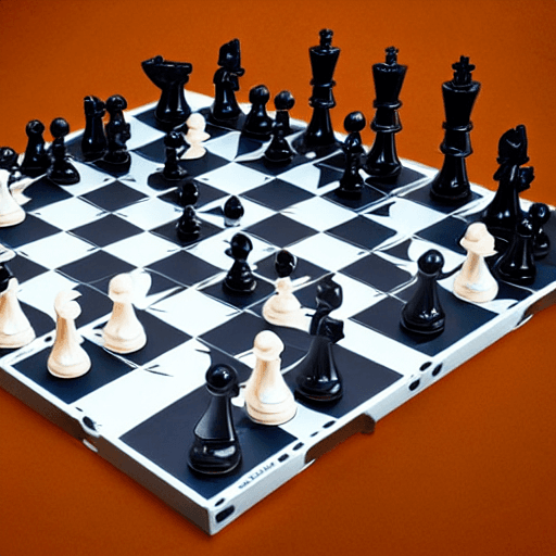 AI generated: 2d online chess set, kavinsky nightcall tneme