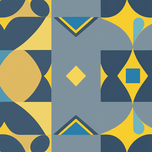 AI generated: pattern illustration, focusing on the interplay of abstract geometric shapes, monochrome palette wit...