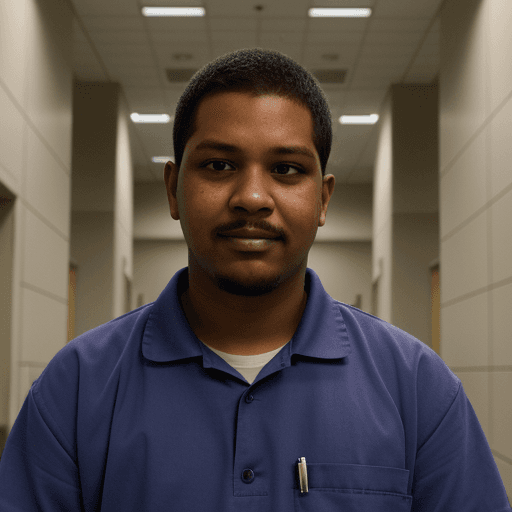 AI generated: portrait of the janitor works at Columbus State University