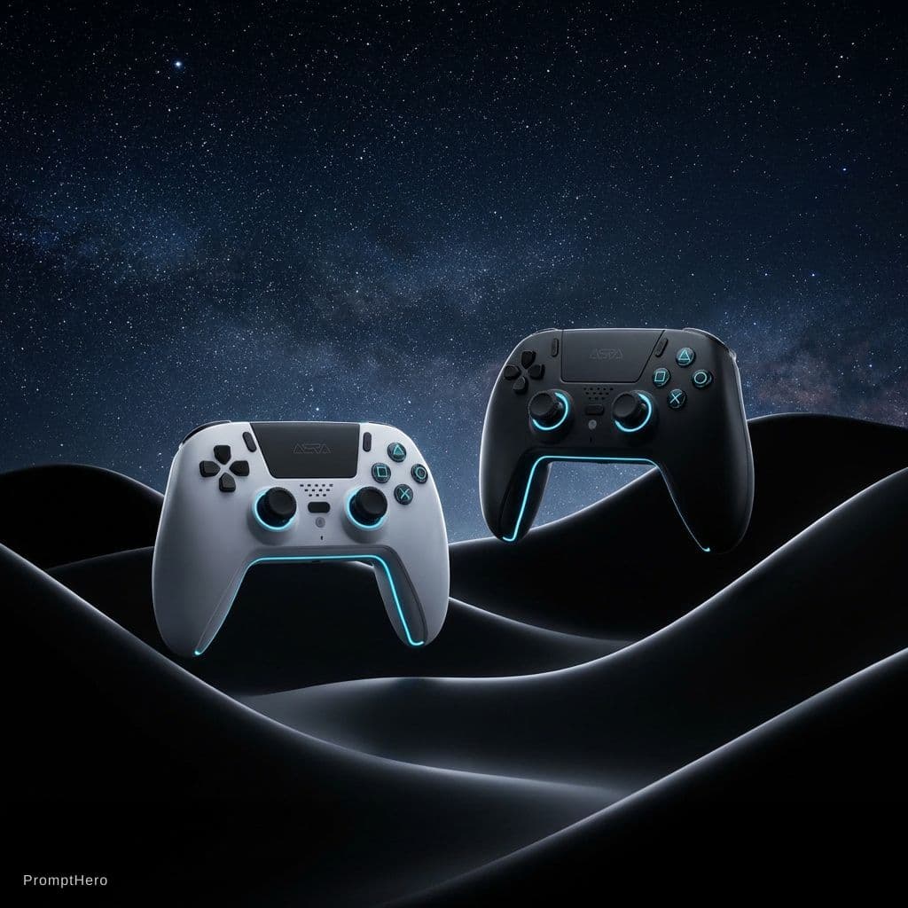 AI generated: Help me generate a background for the product in the reference image Minimalist sci-fi commercial ba...