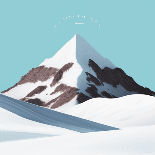 AI generated: Diseño minimalista de una montaña nevada con la frase "Explora la naturaleza".