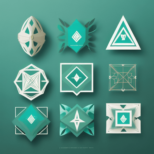 AI generated: a sleek logo design with geometric shapes inspired by tropical destinations