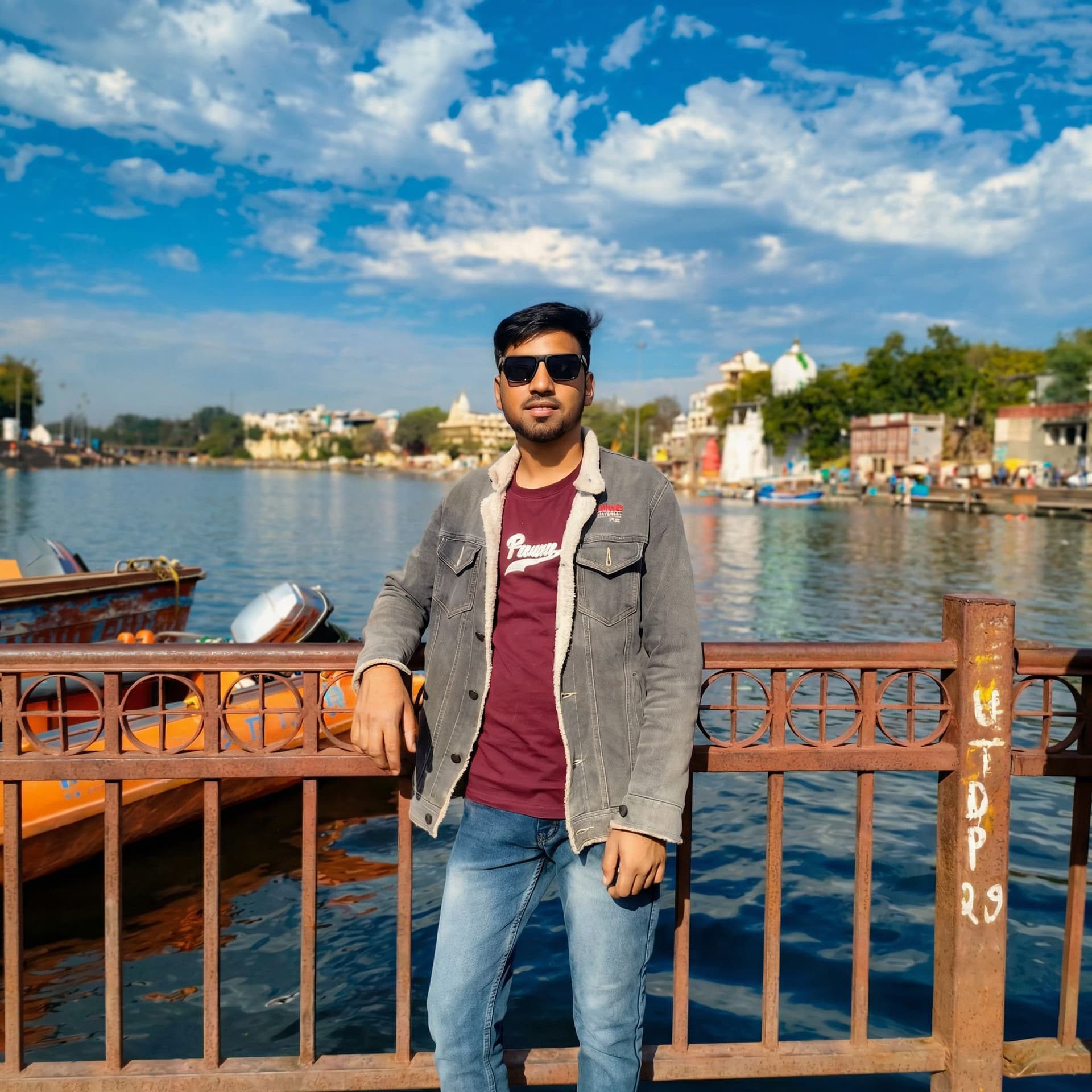 AI generated: Enhance this outdoor portrait photo with professional DSLR quality. Increase sharpness and facial cl...