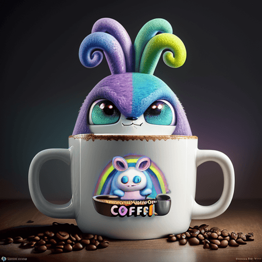 AI generated: "An absolutely adorable and quirky squismallow creature with rainbow fur is depicted in a medium pro...