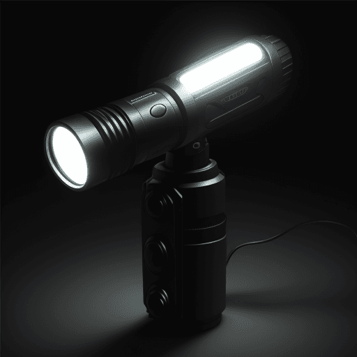 AI generated: futuristic looking flashlight