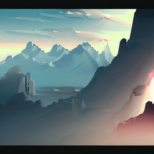 AI generated: an ancient hermit monk sitting on a mountain peak, cosmic sky, volumetric clouds, god ray shining do...