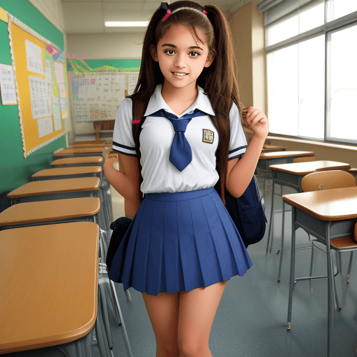 AI generated: Teen school girl