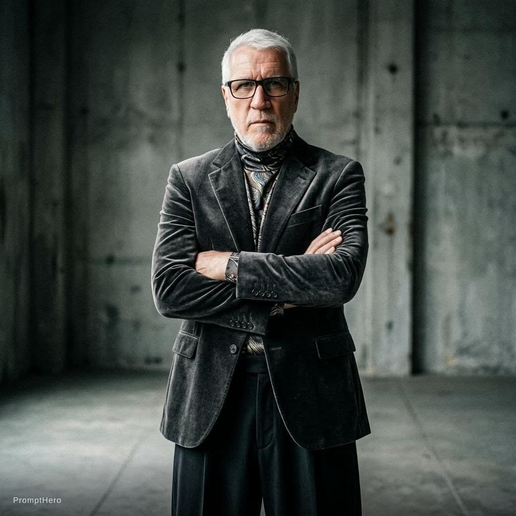 AI generated: fashion editorial photograph, man, shot on a Canon EOS 5D Mark IV --chaos 75 --ar 1:2 --profile rsy6...