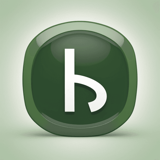 AI generated: An icon of dollar in green solid material, Style like iphone app icon, realistic on white background...