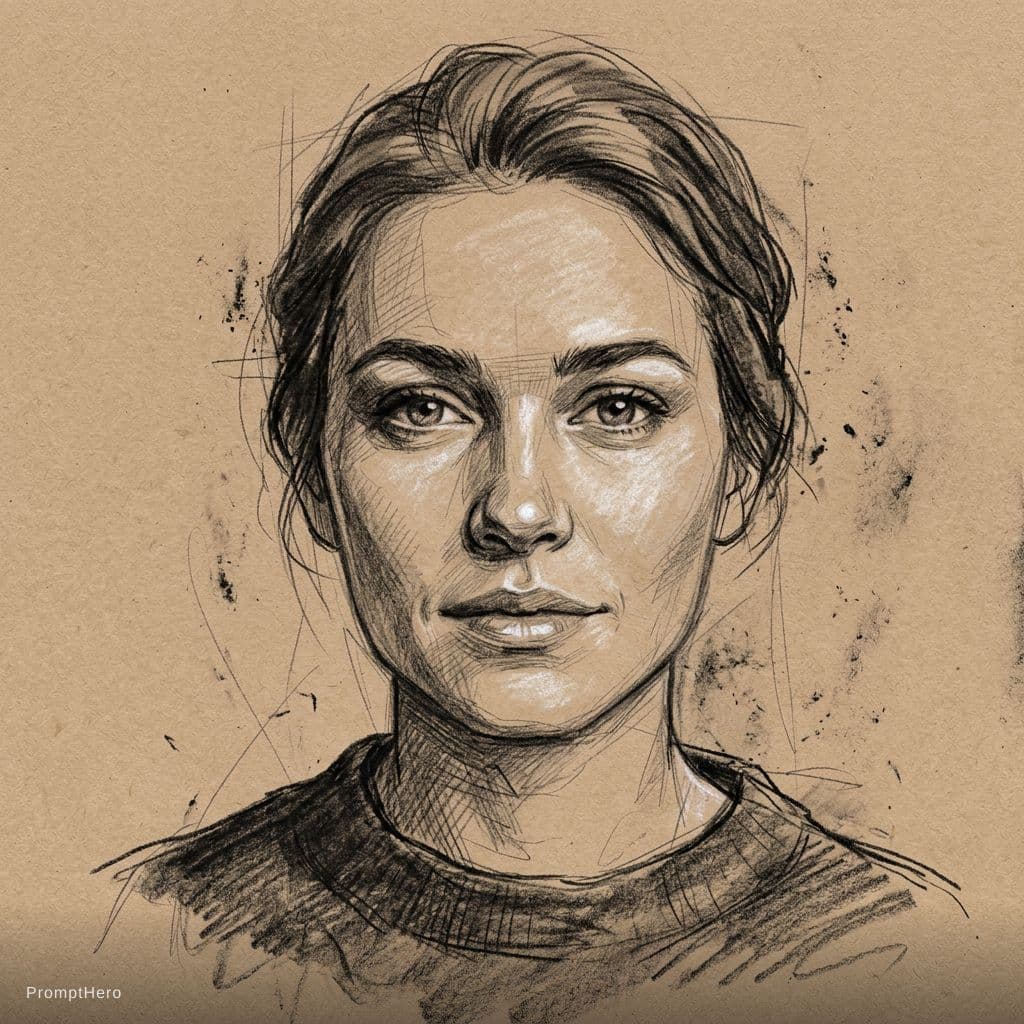 AI generated: A mixed-media portrait created using 100% facial likeness and structure from the uploaded reference ...