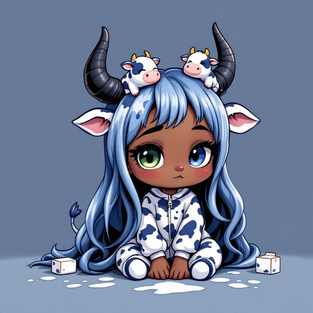 AI generated: best quality,Tgrey blue theme,outline,
(chibi:1.2),(absurdly long hair,gradient hair:1.2), mini blue...