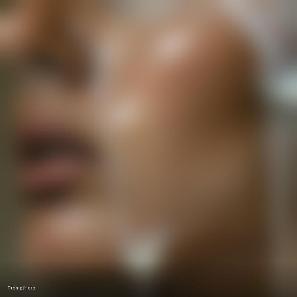 AI generated: Transparent/White liquid dripping on her face medium viscosity
