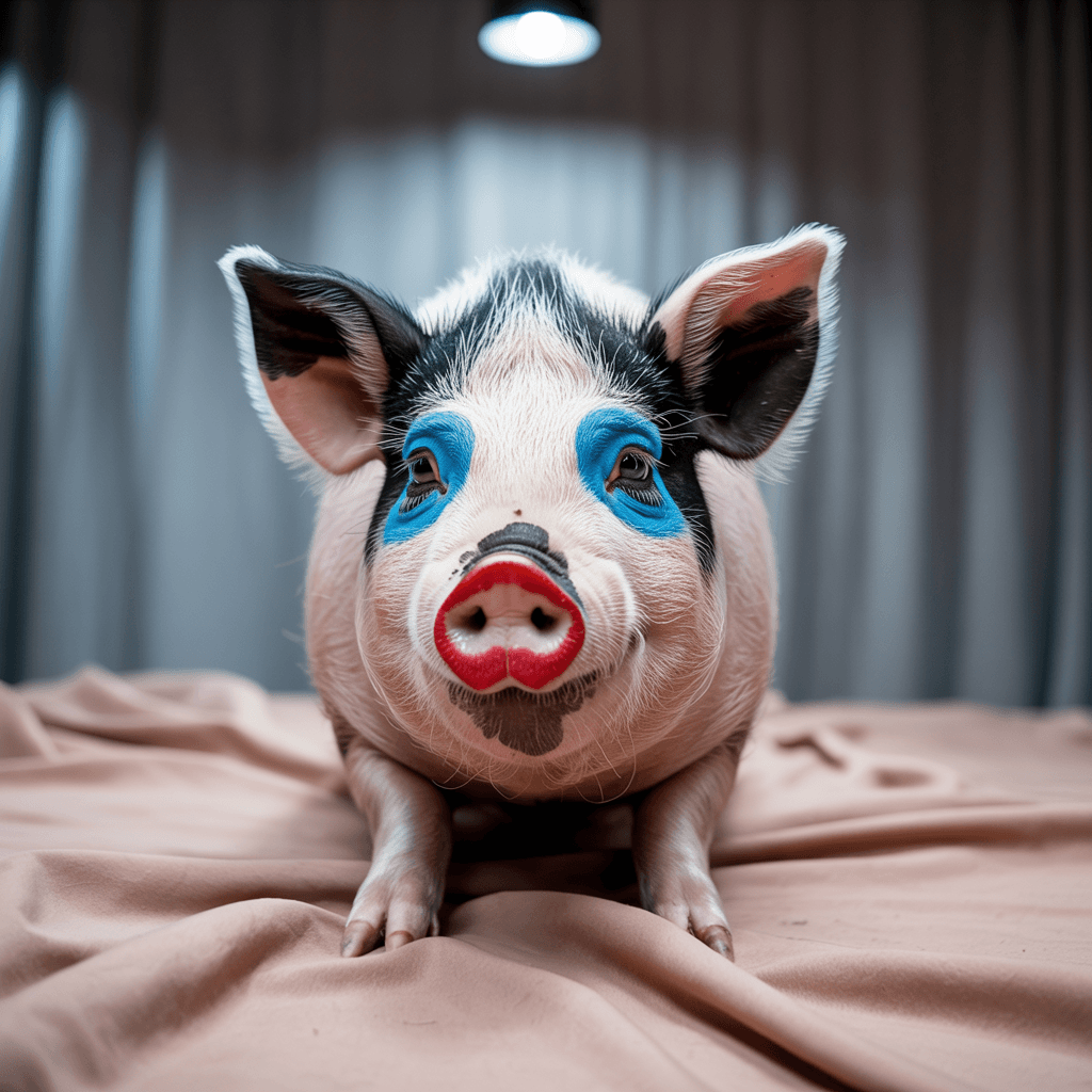 AI generated: 
makeup on a pig ((hyperealistic:3.2))
