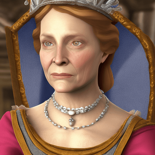 AI generated: High Definition Photo of a ultra realistic Medieval female named Duchess Eleanor D'aquilas Of Taros,...