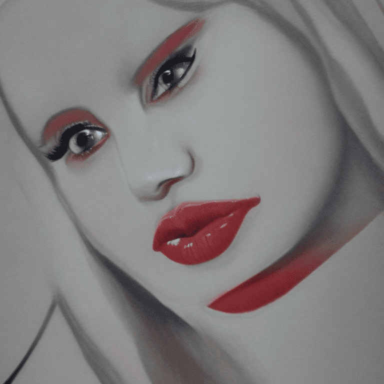 AI generated: lips of a woman, painted by baskiat
