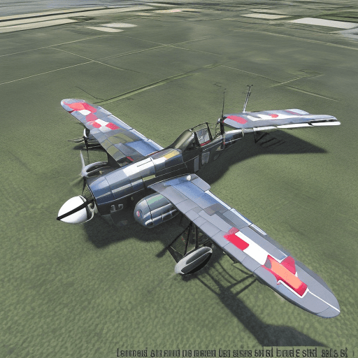 AI generated: Stuka World Word II AIrplaine on a modern runway