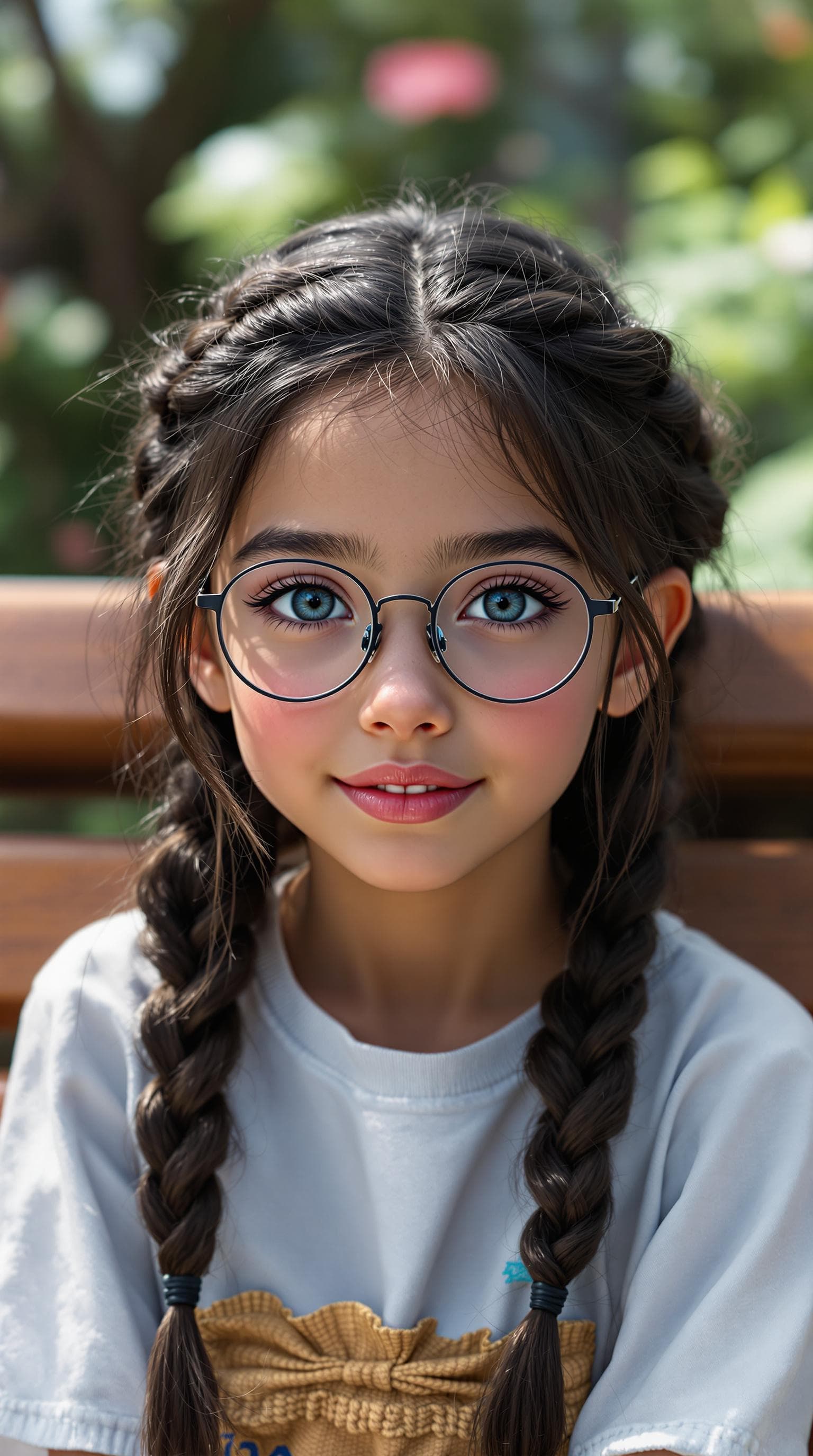 AI generated:  a professional photo of a exceptionally beautiful girl in the world (9 year old) Elle in a highly d...