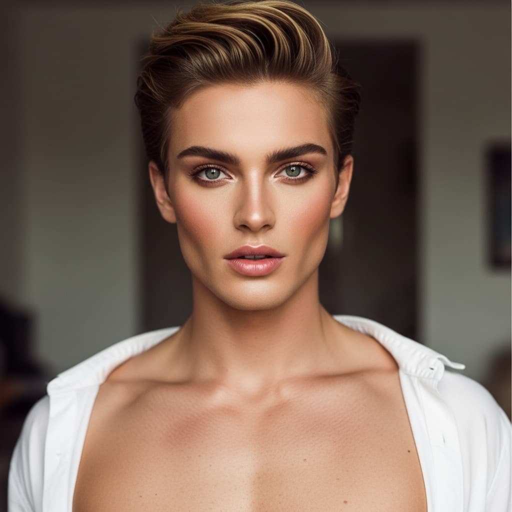 AI generated: Show me with a transgender body but without changing my face