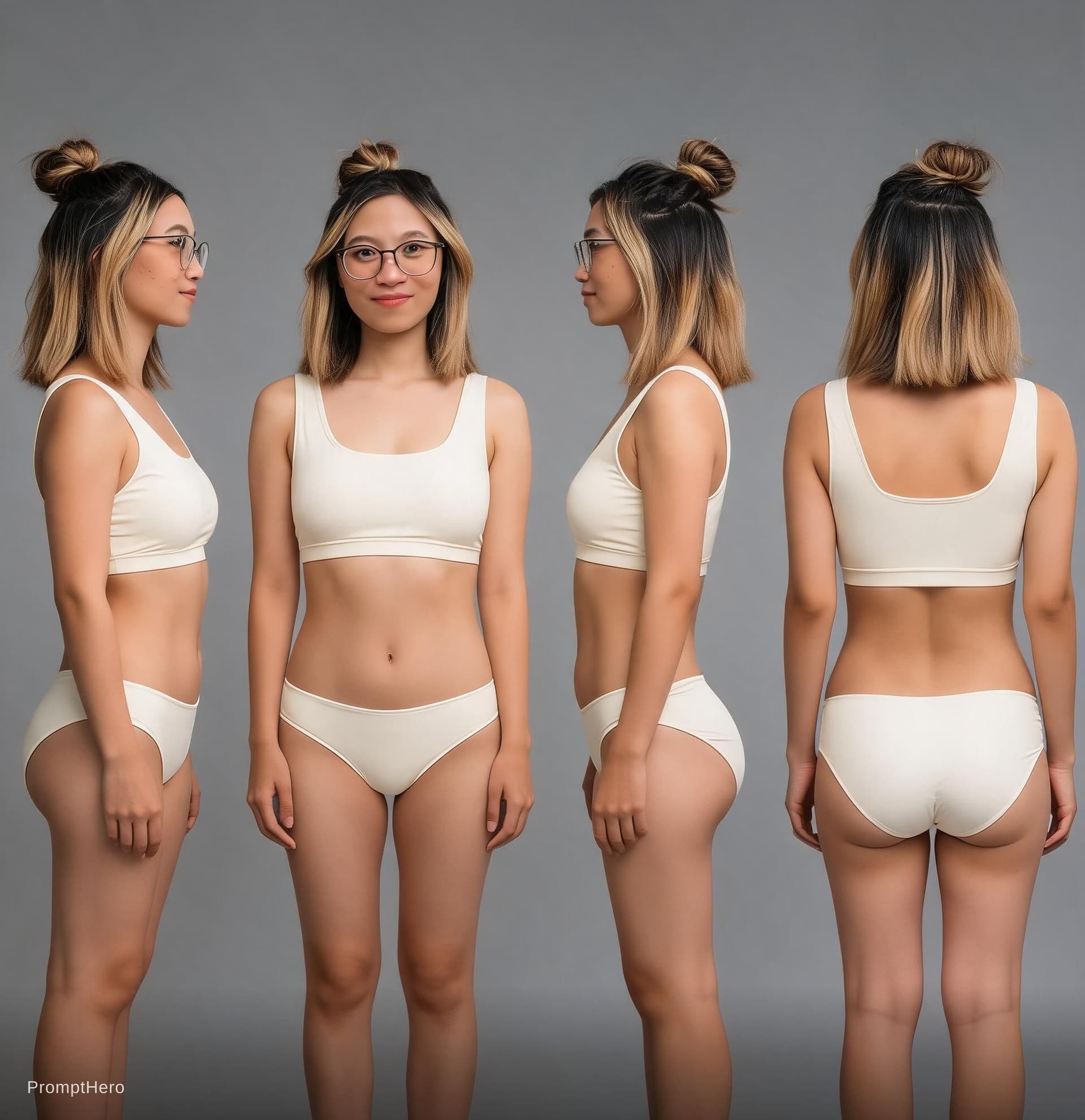 AI generated: change outfit to summer swimsuit. maintain outfit color. make absolutely no change to face. give med...