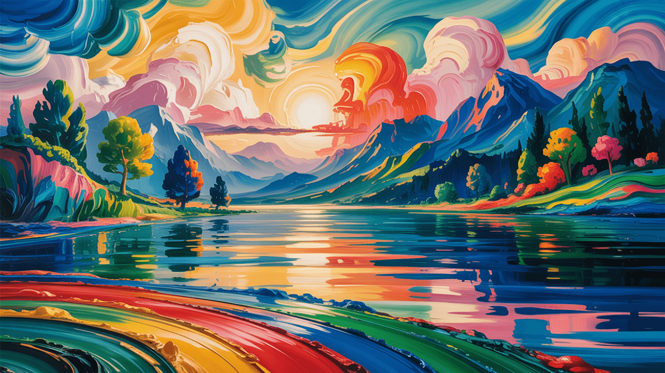 AI generated: Neo‑impressionist oil painting. Thick layers of colourful textured paint. Rich textures and dynamic ...
