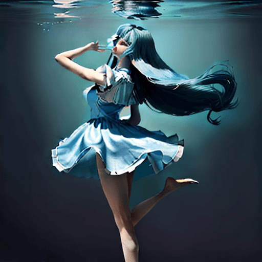 AI generated: Please create a high-resolution drawing. It should represents an adult version of Alice from "Alice ...
