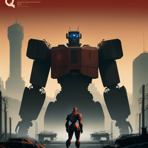 AI generated: 教父, perfect body proportion, style Soviet poster, USSR poster, damaged robot mech in the background,...