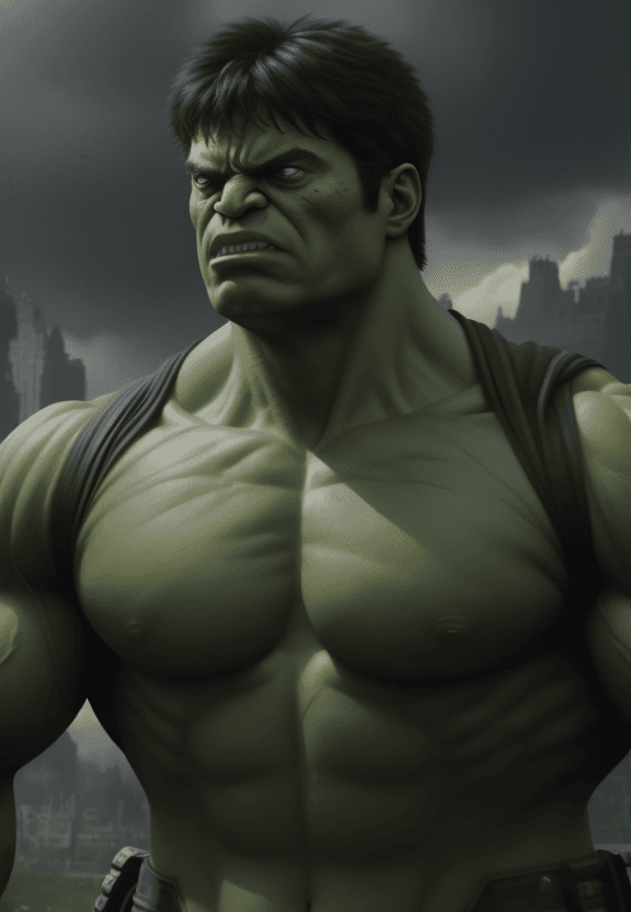 AI generated: hulk but Time-Traveling Warriors: Use the power of AI to envision the Avengers traveling through tim...