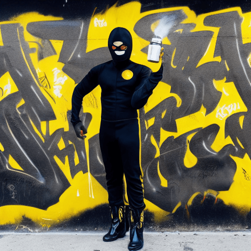 AI generated: A black man in a  yellow bruce lee suit superhero suit with gold gloves and yellow boots,black sungl...