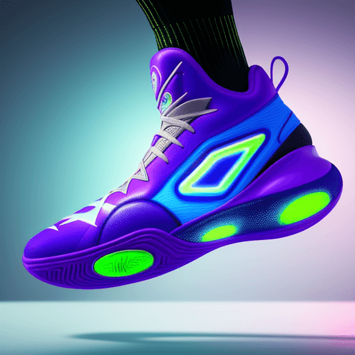 AI generated: Imagine a futuristic basketball boot fully inspired by neopunk art. includes a multitude of details ...