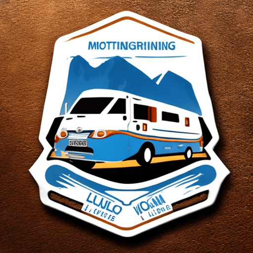 AI generated: logo travelling by motorhome